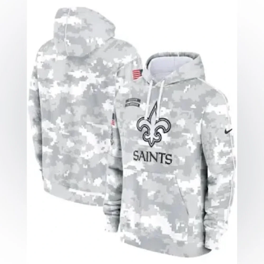 Nike NFL team apparel Saints salute to service camouflage hoodie mens size small